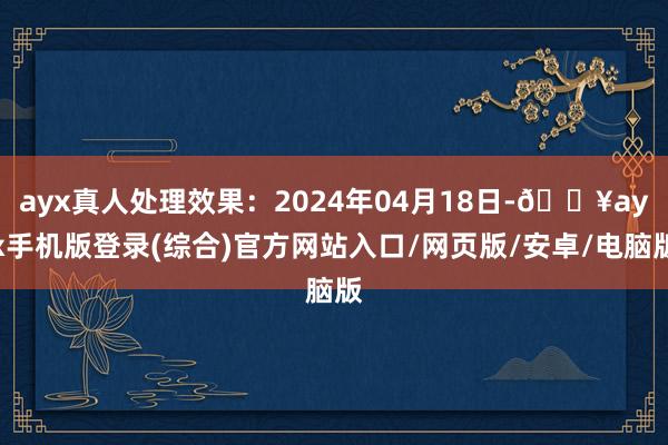 ayx真人处理效果：2024年04月18日-🔥ayx手机版登录(综合)官方网站入口/网页版/安卓/电脑版