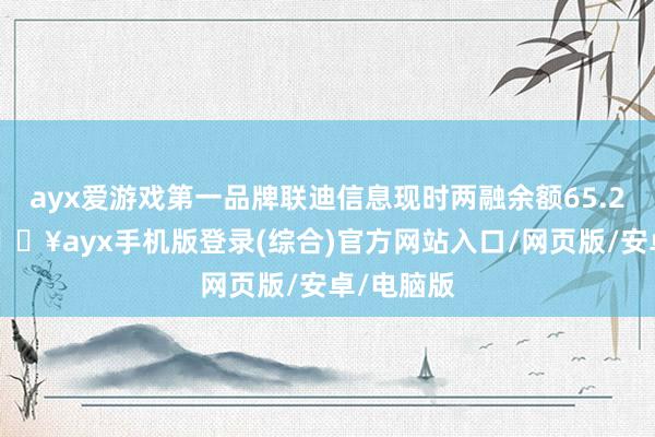 ayx爱游戏第一品牌联迪信息现时两融余额65.26万元-🔥ayx手机版登录(综合)官方网站入口/网页版/安卓/电脑版