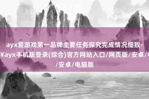 ayx爱游戏第一品牌主要任务探究完成情况细致-🔥ayx手机版登录(综合)官方网站入口/网页版/安卓/电脑版