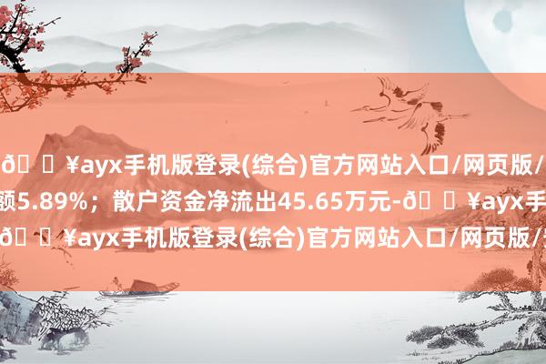 🔥ayx手机版登录(综合)官方网站入口/网页版/安卓/电脑版占总成交额5.89%；散户资金净流出45.65万元-🔥ayx手机版登录(综合)官方网站入口/网页版/安卓/电脑版